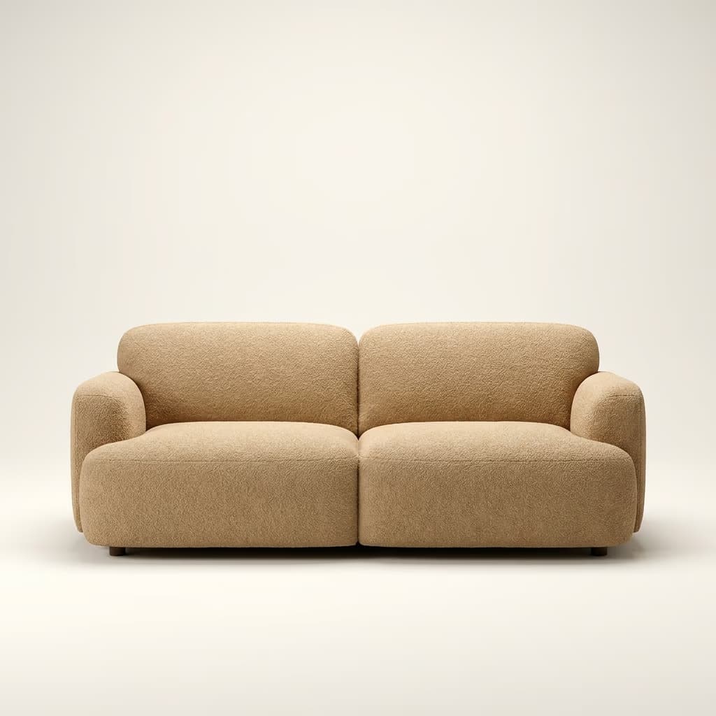 Loungesofa Alma sand, 2-Sitzer