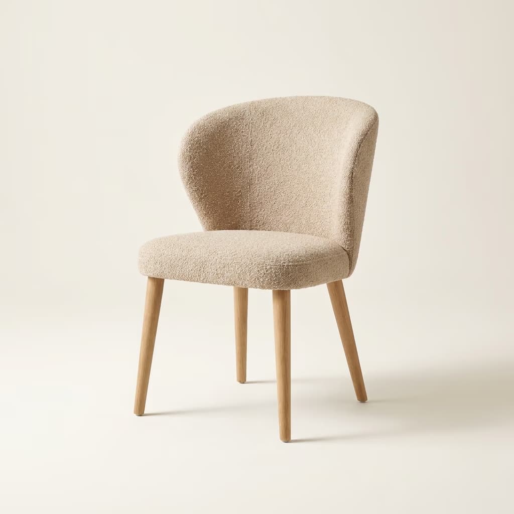 Stuhl Vienna bouclé beige